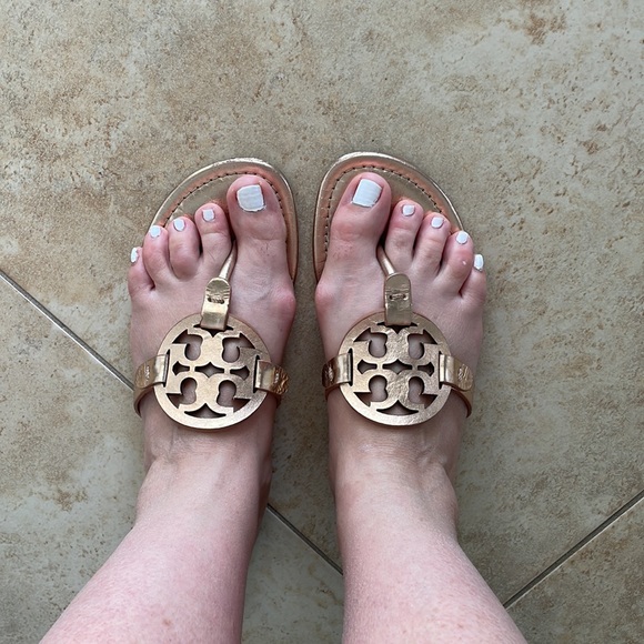 Tory Burch Rose Gold Sandals - Picture 4 of 5